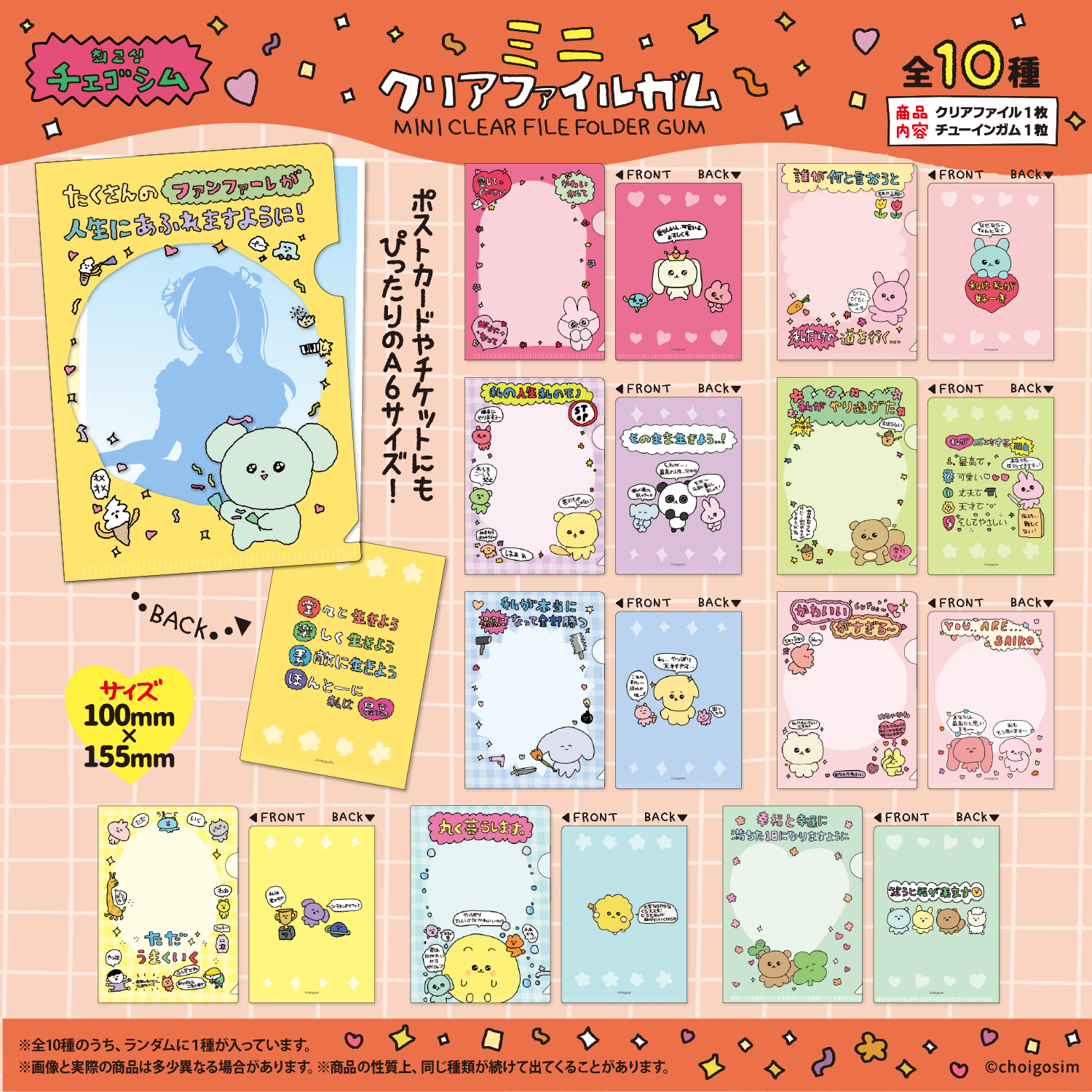 チェゴシム<br>ミニクリアファイルガム