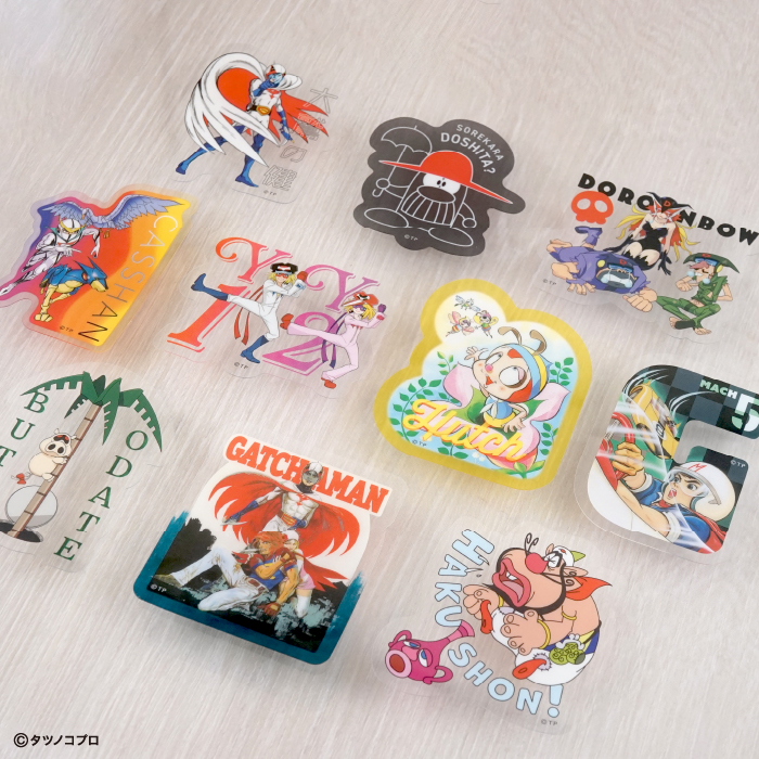 タツノコプロ キャラ＆アニメロゴ<br>クリアステッカーガム