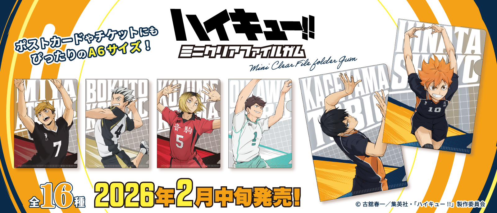 ハイキュー!! ミニクリアファイルガム