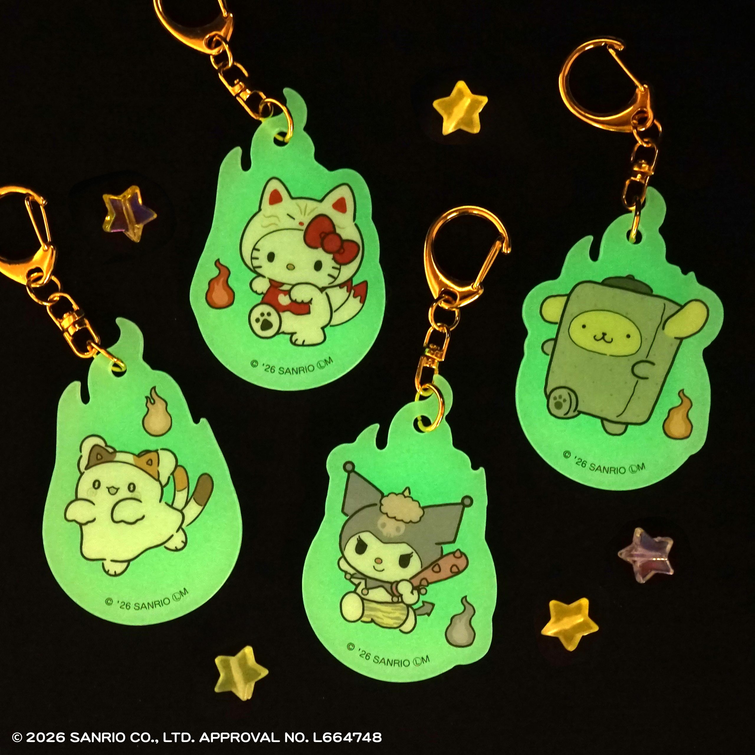 サンリオキャラクターズ<br>どろろん夜光アクリルキーホルダー