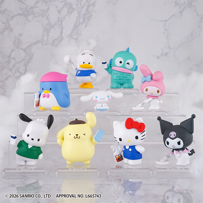 サンリオキャラクターズ×【激落ちくん】<br>がんばれおふろのおそうじフィギュア<br><コロコロビレッジ>