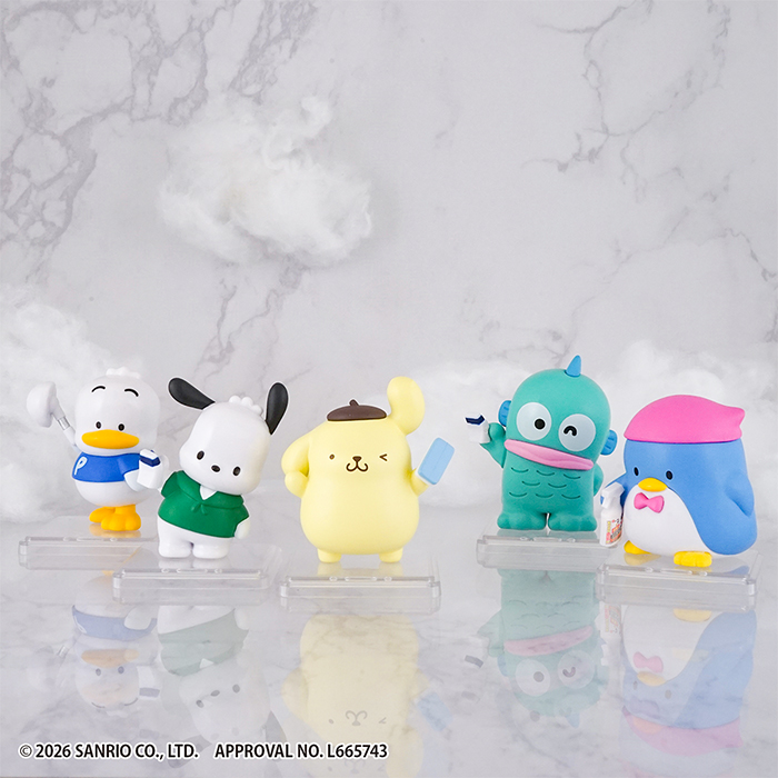 サンリオキャラクターズ×【激落ちくん】<br>がんばれおふろのおそうじフィギュア<br><コロコロビレッジ>