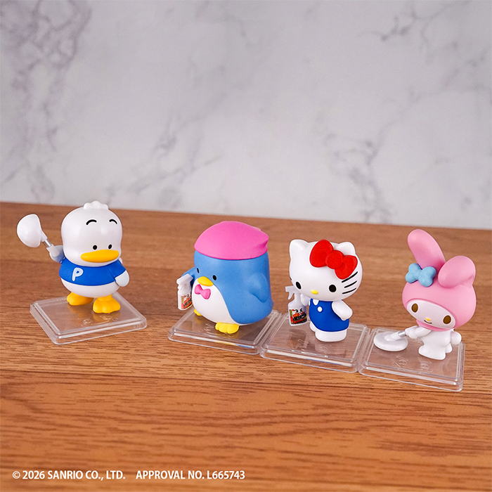 サンリオキャラクターズ×【激落ちくん】<br>がんばれおふろのおそうじフィギュア<br><コロコロビレッジ>